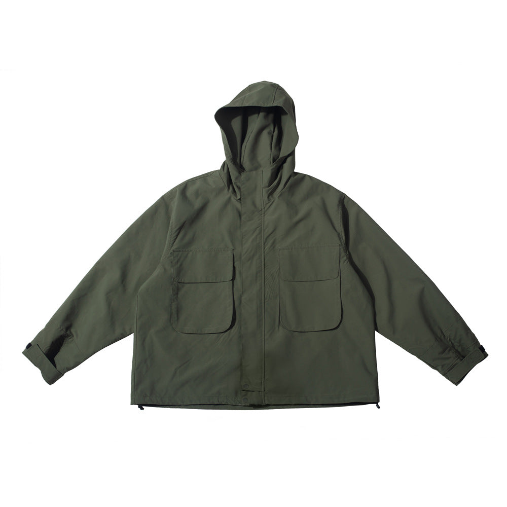 Unisex Jacket Hooded Hooded Jacket Male Spring and Autumn Coat