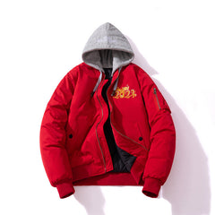 Mens Vintage Jackets Embroidered Autumn/Winter Flight Clips Baseball Uniforms