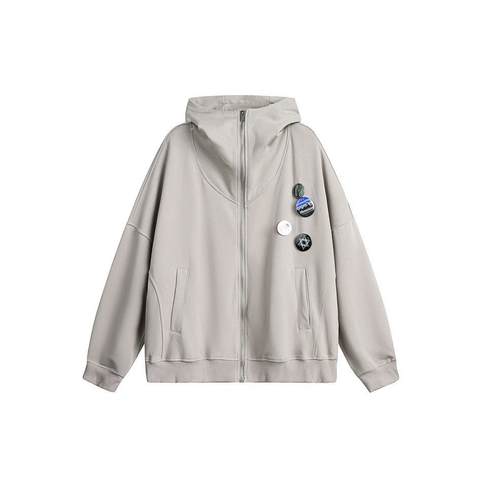 Unisex Jacket Vintage Hooded Hooded Jacket Windproof Collar Sweater Jacket