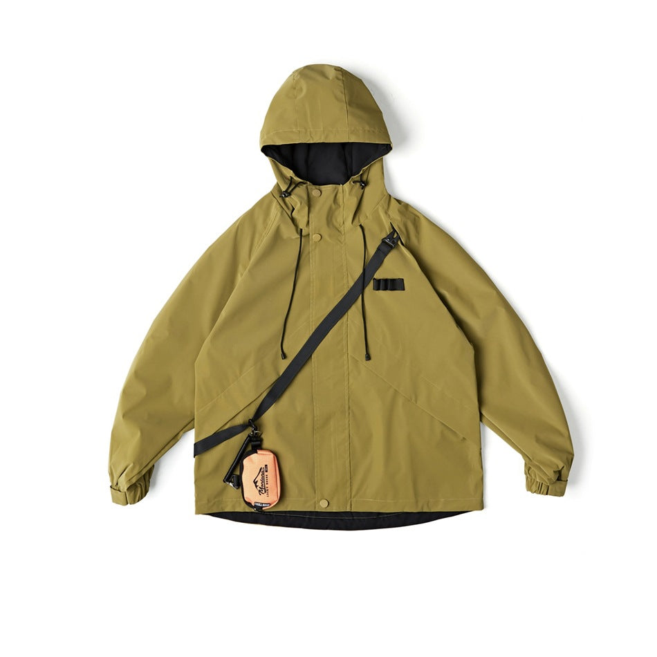 Unisex Jacket Vintage Hooded Hooded Jacket Men's Outdoor Jacket Coat