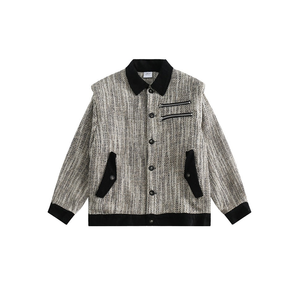 Unisex Jacket Retro Loose Lapels Couple Spring and Autumn Jacket