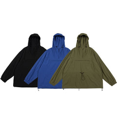 Unisex Jacket Vintage Overalls Jacket Men's Relaxed-Fit Hoodie Top