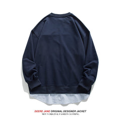 Men Pullover Hoodie Spring Sweater Men's Loose All-Match Japanese-Style Retro