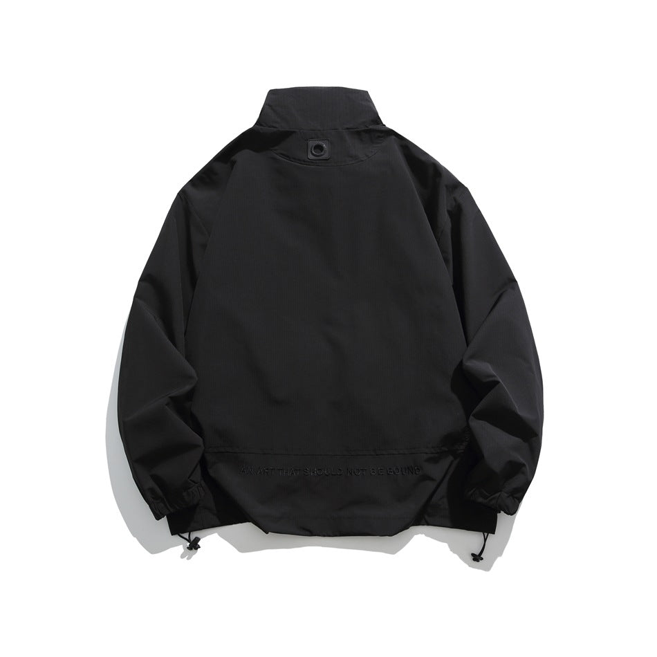 Unisex Jacket Shell Jacket Baggy Coat Men's and Women's Couple's Stand Collar Jacket