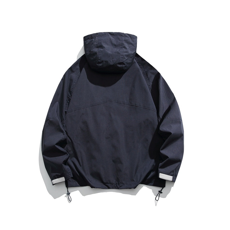 Unisex Jacket Autumn Hooded Coat for Men and Women Shell Jacket Loose Jacket