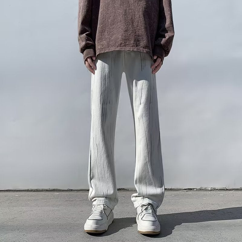 Men Jeans Spring Slim-Fitting Straight-Leg Pants Pants