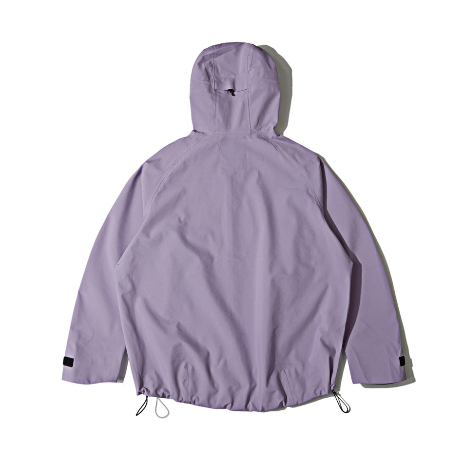 Unisex Jacket Shell Jacket Waterproof Wind-Resist Tool Wind-Resistant Hooded Jacket