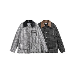 Unisex Jacket Autumn Retro Lapels Jacket Baggy Coat