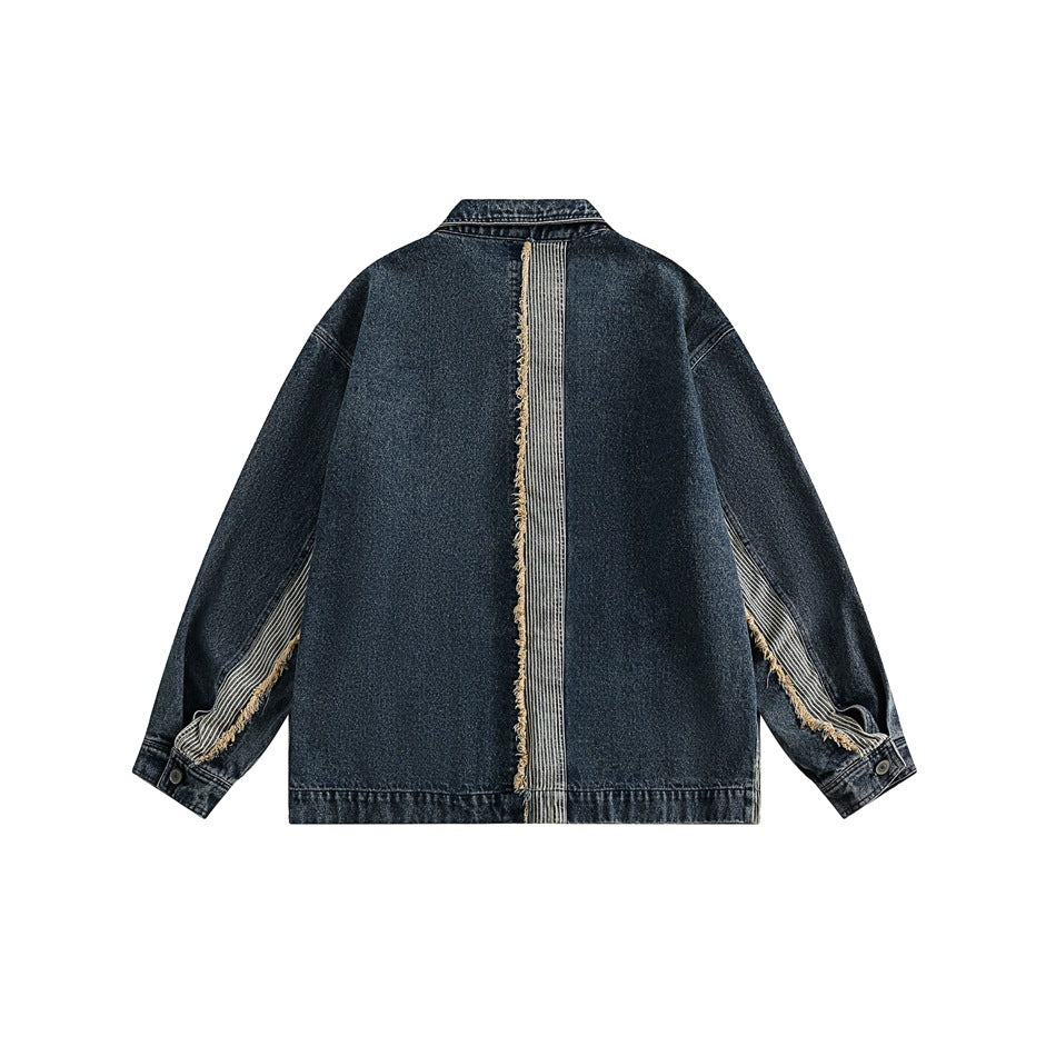 Unisex Jacket Denim Jacket Men's and Women's Spring and Autumn Loose Denim Jacket Denim Coat