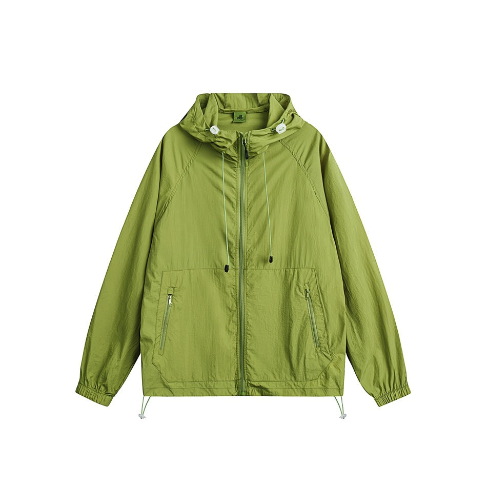 Unisex Jacket Summer Hooded Sports Jacket Men and Women Couple Top