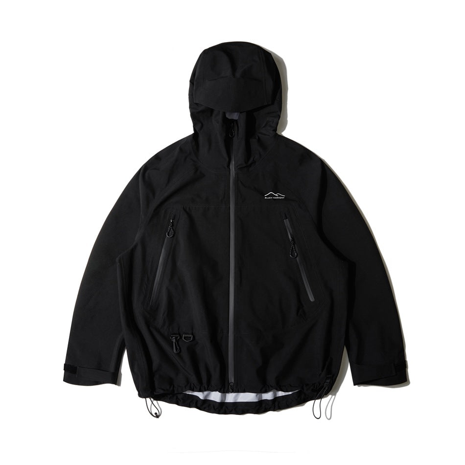 Unisex Jacket Shell Jacket Waterproof Wind-Resist Tool Wind-Resistant Hooded Jacket