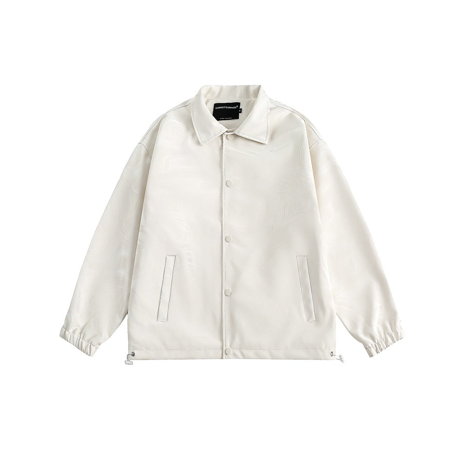Unisex Jacket Spring and Autumn Lapel PU Leather Jacket for Men and Women Jacket