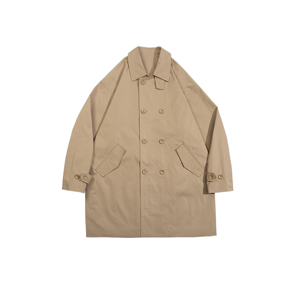 Unisex Jacket Retro Workwear Mid-Length Loose Fall Winter Coat