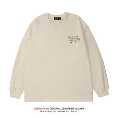 Men Pullover Hoodie Loose round Neck Long Sleeve Sweater Men Spring and Autumn