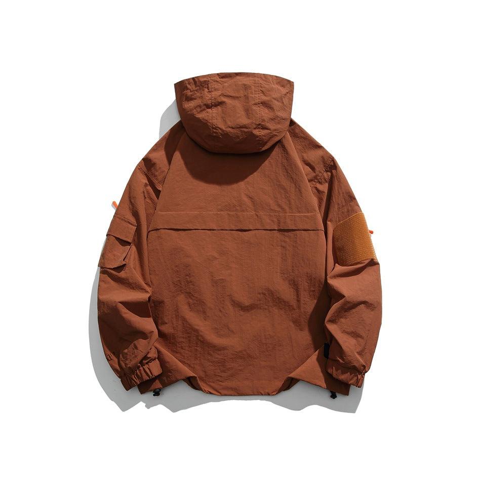 Unisex Jacket Jacket Loose Hooded Jacket Men and Women Couple Functional Style Jacket
