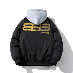 Mens Vintage Jackets Student Thickened Jacket Padded Baseball Uniform