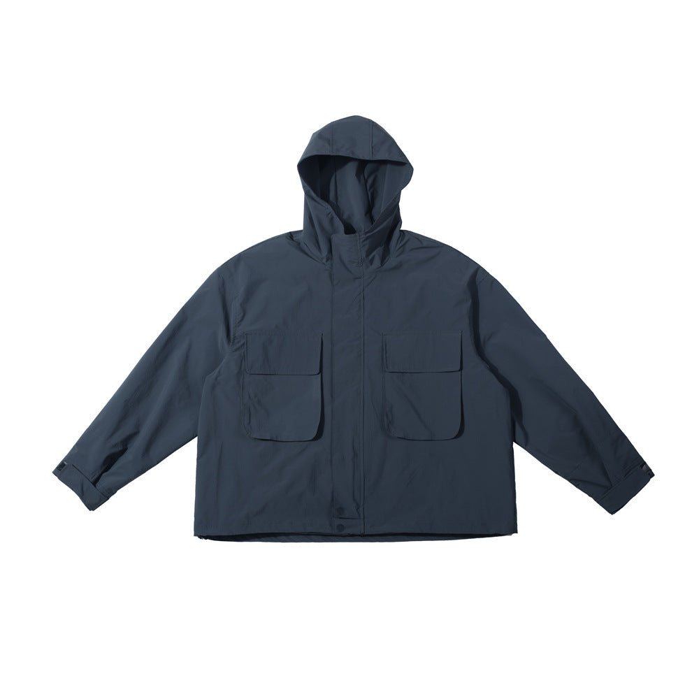 Unisex Jacket Hooded Hooded Jacket Male Spring and Autumn Coat
