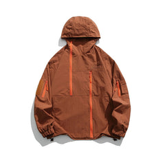 Unisex Jacket Jacket Loose Hooded Jacket Men and Women Couple Functional Style Jacket