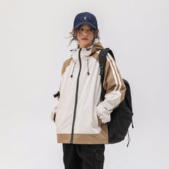 Unisex Jacket Vintage Color Matching Shell Jacket Jacket