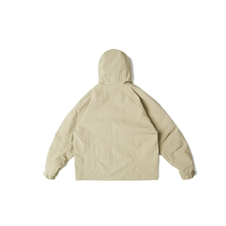 Unisex Jacket Vintage Overalls Jacket Loose Hooded Outdoor Shell Jacket Men's Jacket