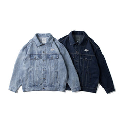 Unisex Jacket Vintage Denim Jacket Men's Business Shirt Jacket
