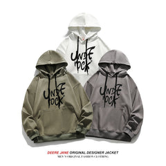 Men Pullover Hoodie Autumn and Winter Cotton Hooded Men's Loose All-Matching