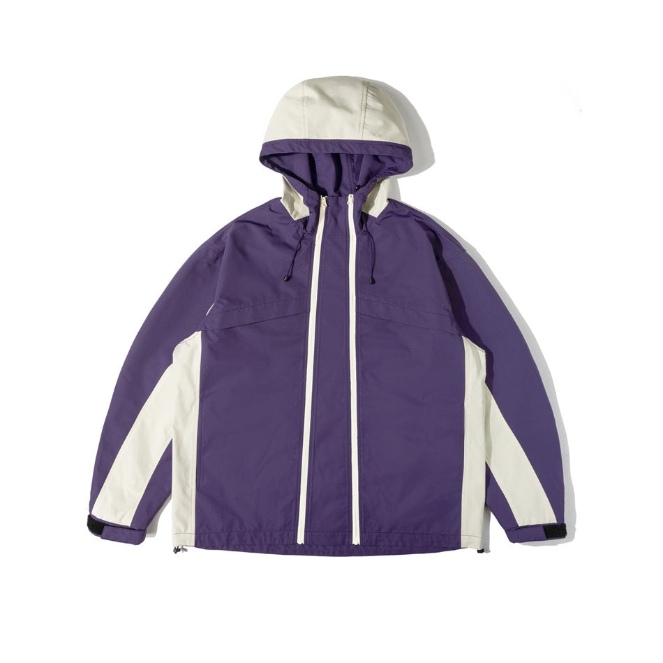 Unisex Jacket Shell Jacket Windproof Hood Jacket