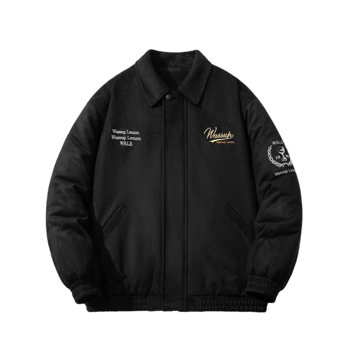 Mens Vintage Jackets Lapel Baseball Jacket Ruffian Padded Jacket