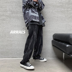 Men Jeans Hiphop Pants Loose Straight Jeans