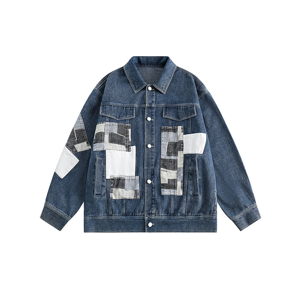 Unisex Jacket Vintage Denim Jacket Fall Loose Jacket