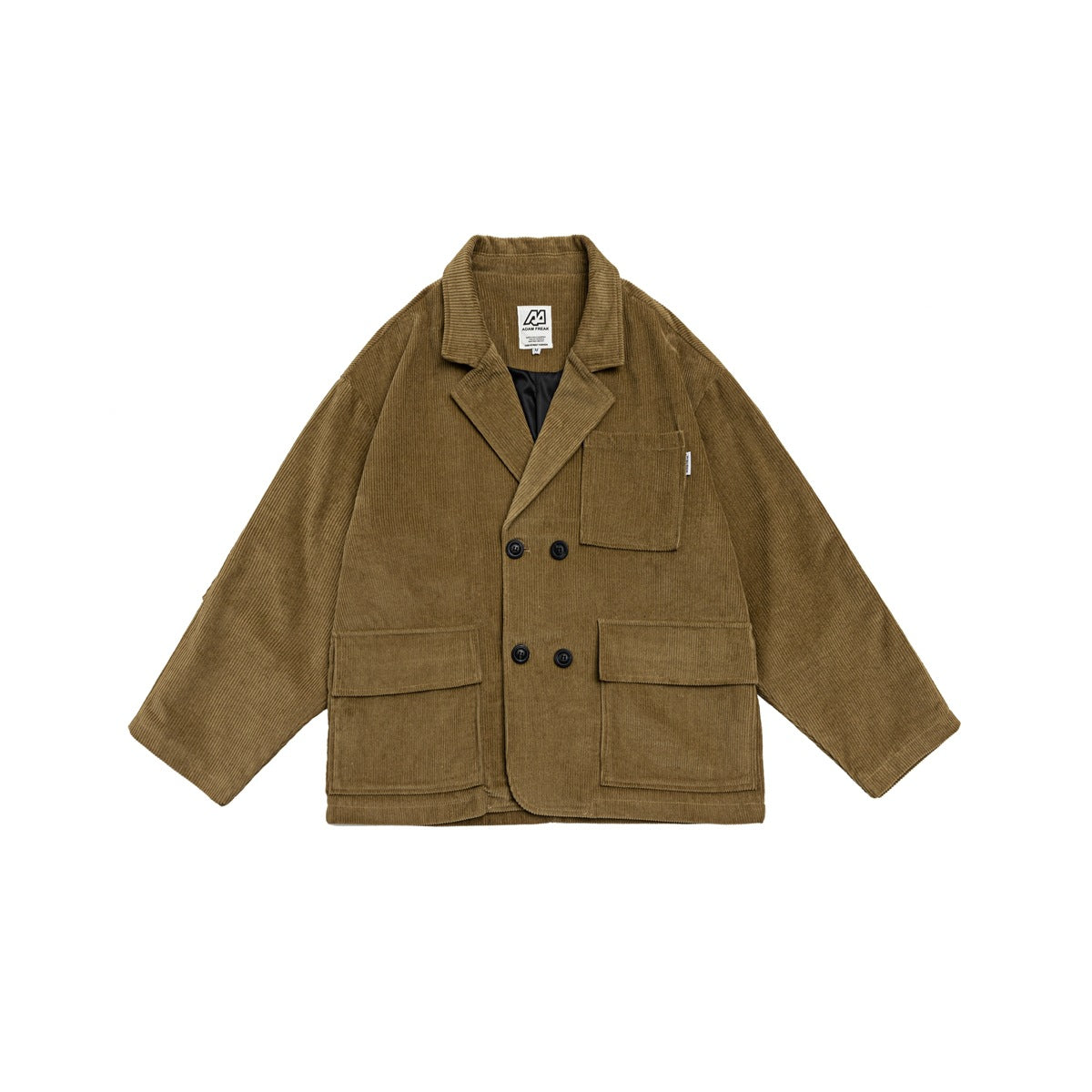 Unisex Jacket Vintage Overalls Jacket Casual Suit Loose Profile Corduroy Jacket