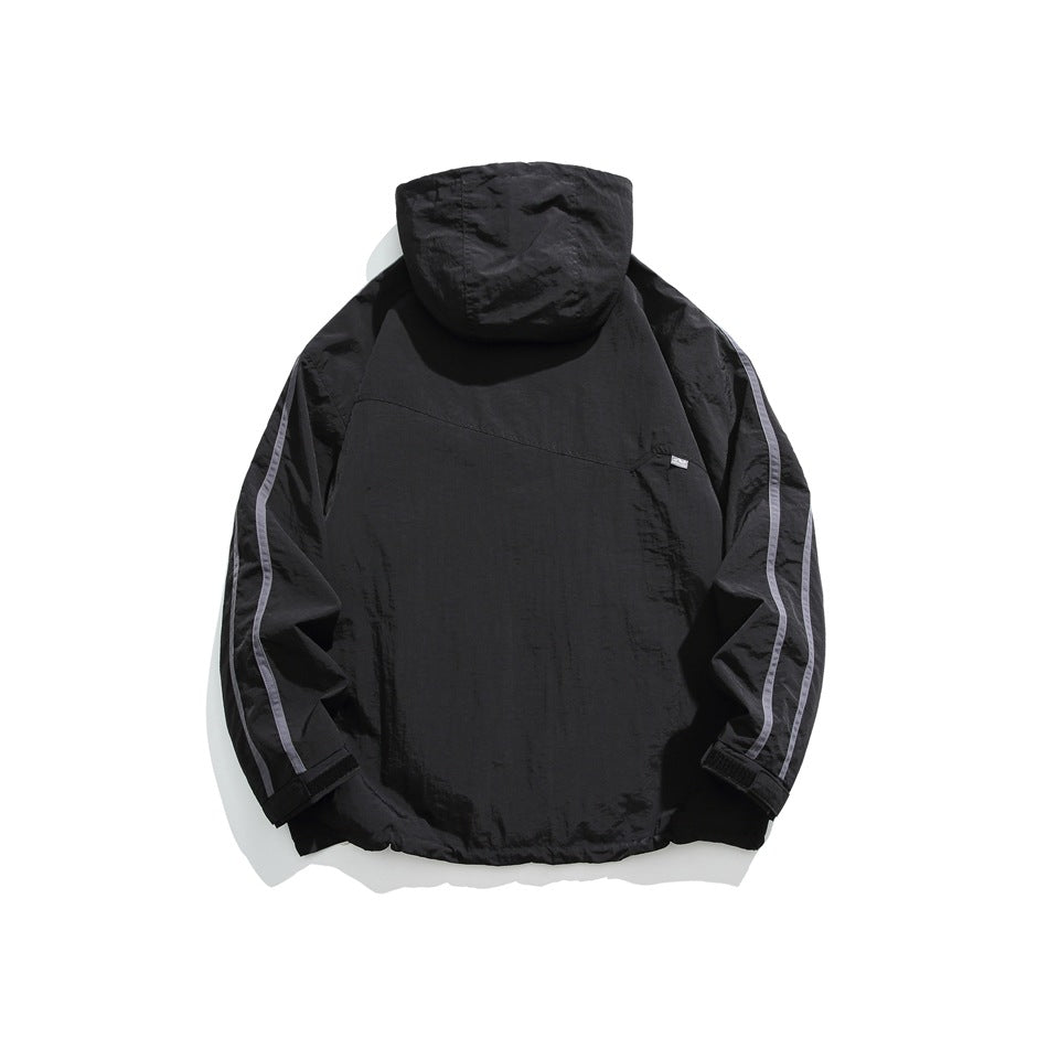 Unisex Jacket Casual Hooded Coat Men and Women Loose Jacket