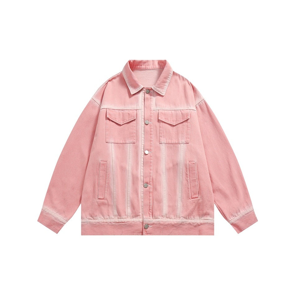 Unisex Jacket Vintage Denim Jacket Baggy Coat