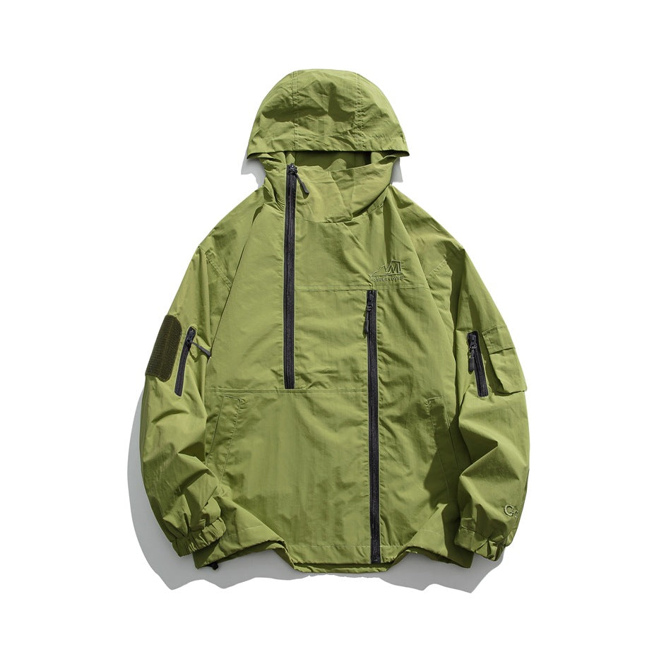 Unisex Jacket Jacket Loose Hooded Jacket Men and Women Couple Functional Style Jacket