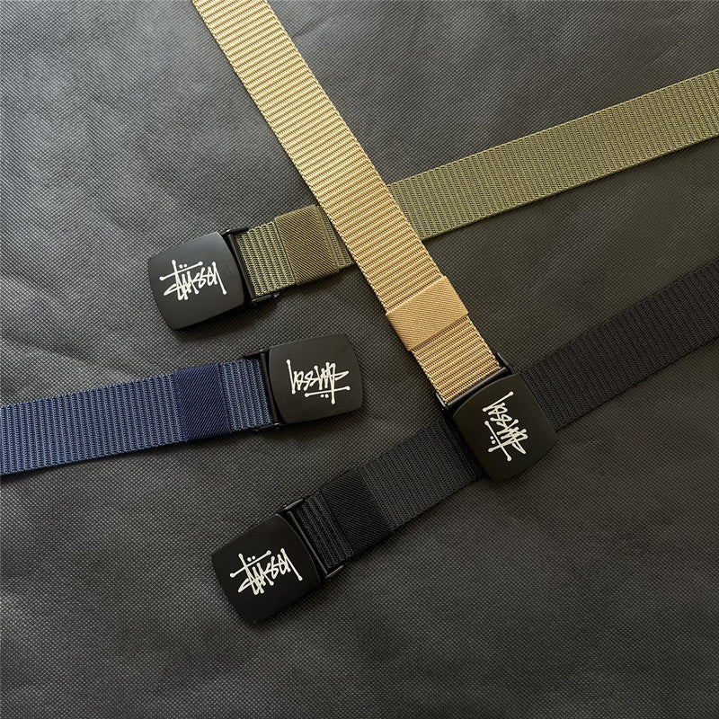 Stussy Belt Canvas Belt Nylon Casual Braided Belt