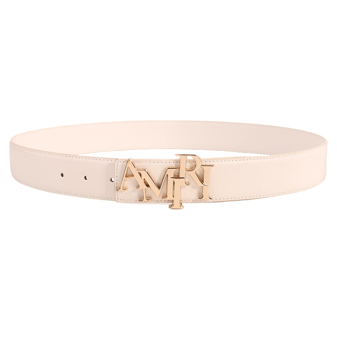Amiri Belt Cross-border Popular Men's Belt Smooth  Neutral belt casual with jeans shipped with boxBuckle Letter Belt Youth Plaid Belt Trendy Casual Belt