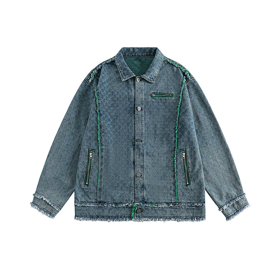 Unisex Jacket Vintage Washed Denim Jacket Loose Jacket
