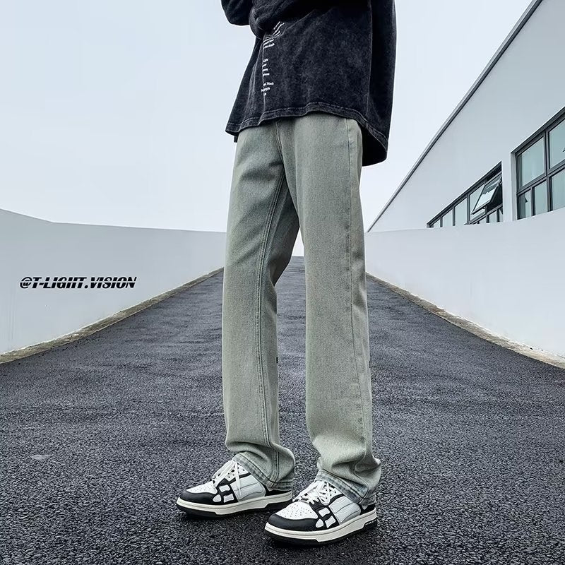 Men Jeans Skinny Jeans Men Spring Slim-Fitting Straight-Leg Pants