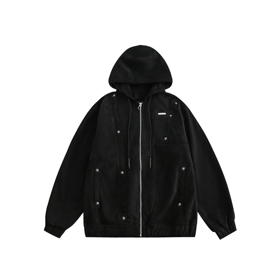 Unisex Jacket Vintage Jacket Loose Black Warrior Coat