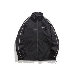 Unisex Jacket Autumn Vintage Coat Loose Casual Stand-up Collar Jacket