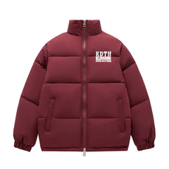 Mens Vintage Jackets Cotton Clothing Short High Street Stand-Up Collar Warm Padded Jacket