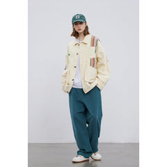 Unisex Jacket Autumn Vintage Multi-Pocket Jacket Lapel Overalls