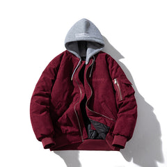 Mens Vintage Jackets Japanese Vintage Thermal Jacket Thickened Baseball Uniform