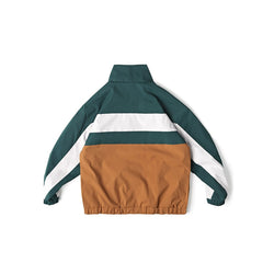 Unisex Jacket Vintage Loose Multicolor Stand Collar Jacket