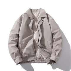 Mens Vintage Jackets Vintage PU Leather Jacket Padded Pilot Bike Leather Jacket