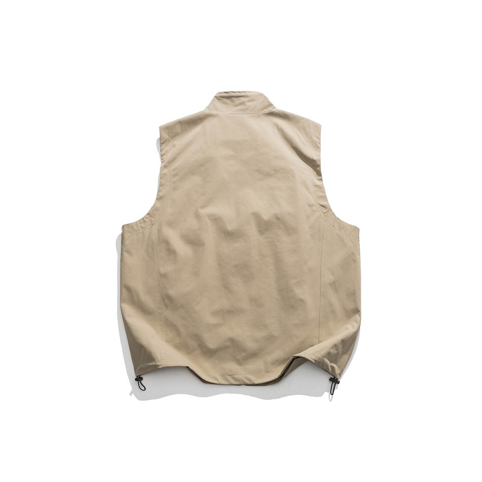 Unisex Jacket Stand Collar Vest Man Loose Mechanical Style Coat
