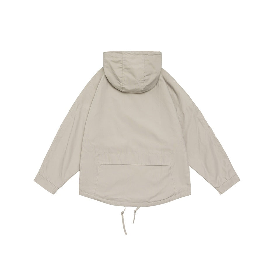 Unisex Jacket Vintage Sports Jacket for Men and Women Same Style Shell Jacket Loose Hooded Coat