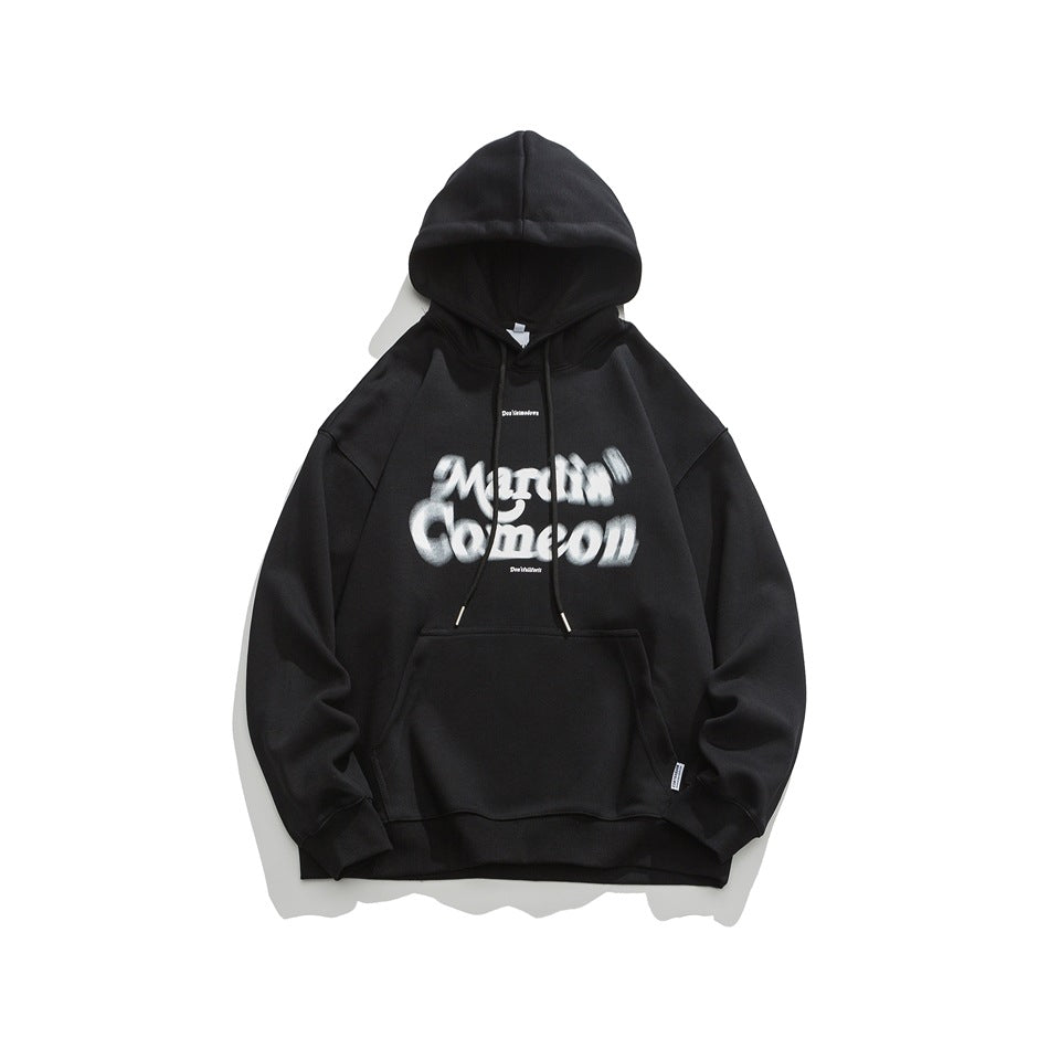 Unisex Jacket Retro Hooded Sweater Loose Spring and Autumn Coat