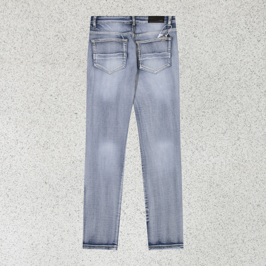 Amiri Jeans AMI pattern straight casual jeans for men and women