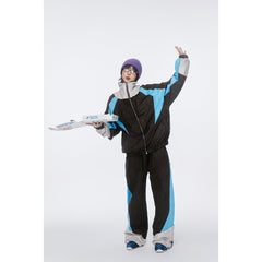 Unisex Jacket Vintage Color Matching Sports Jacket Stand Collar Jacket